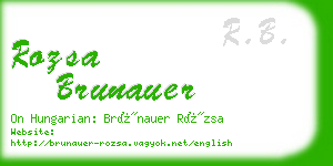 rozsa brunauer business card